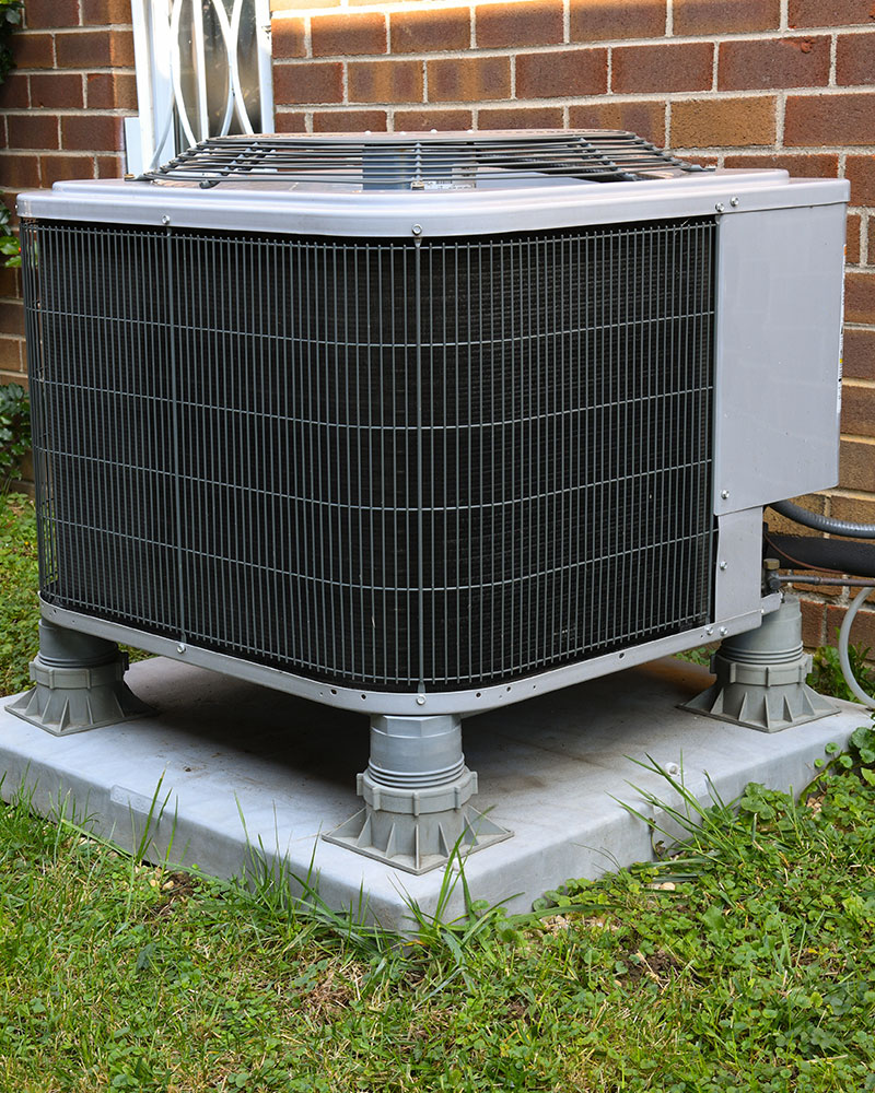A large grey ventilation compression system
